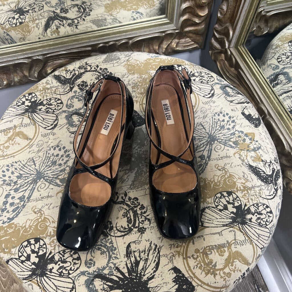 Bibi Lou Patent Square Toe SHOES 39