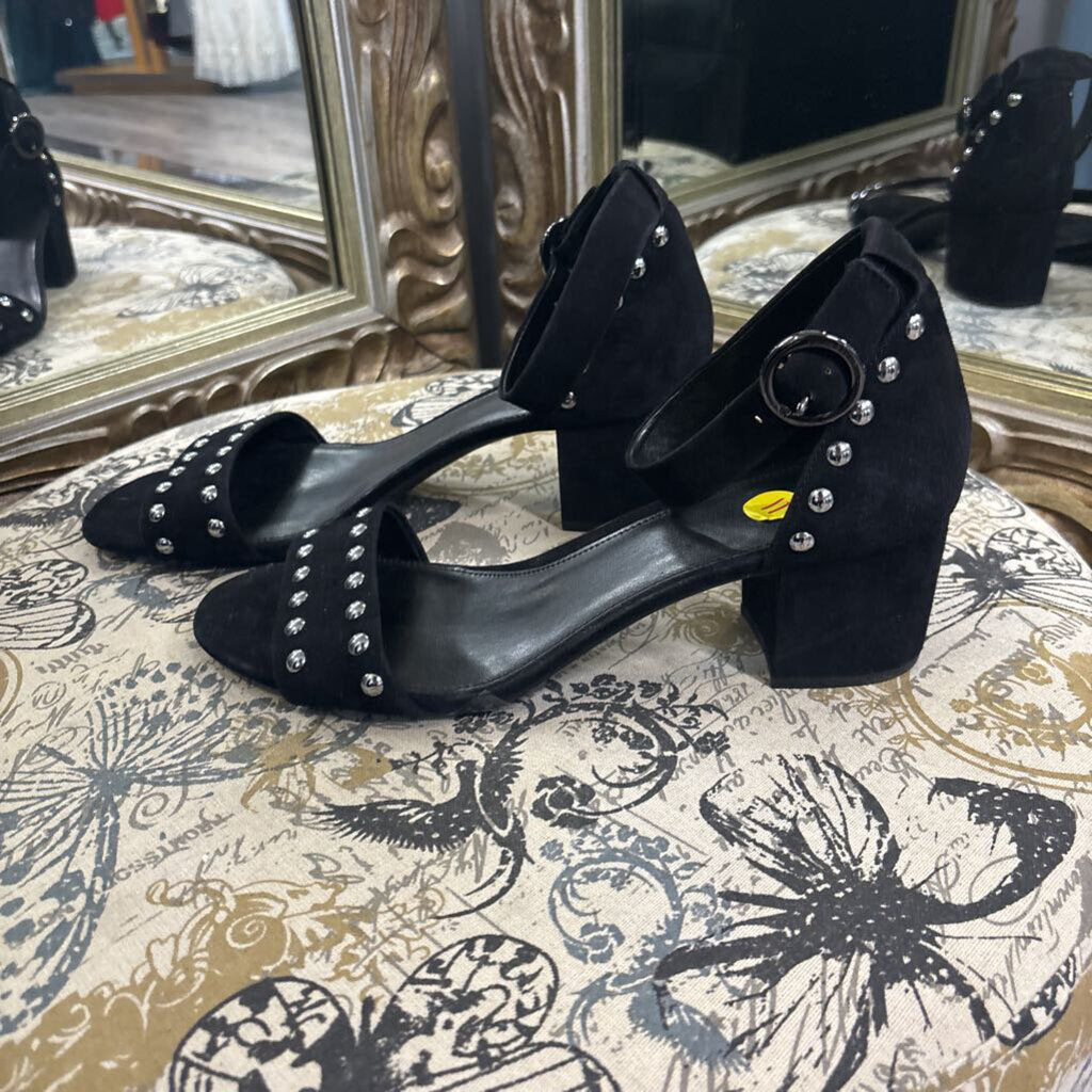 Michael Kors Stud suede blk heel SHOES 11