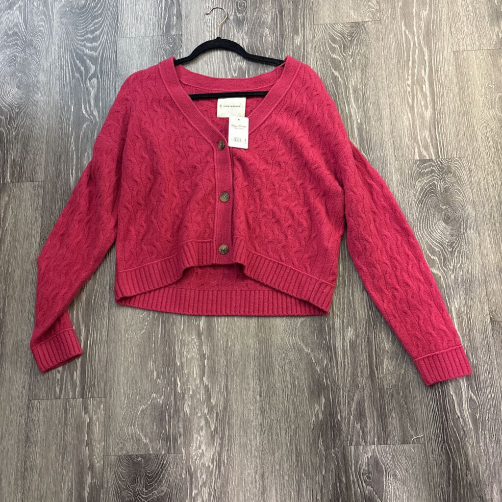 Lucky Brand NWT Cable Cardi SWEATERS S