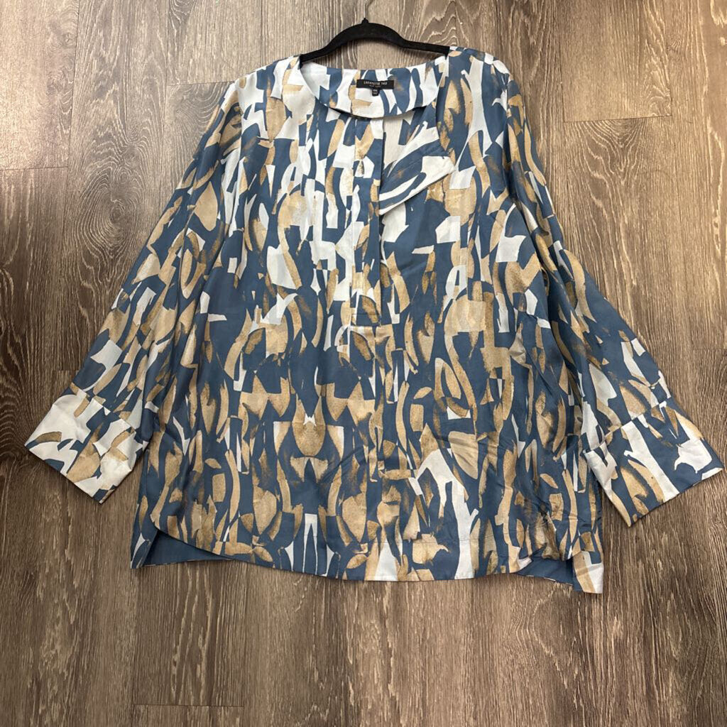 Lafayette 148 Silk Print TOPS XXL