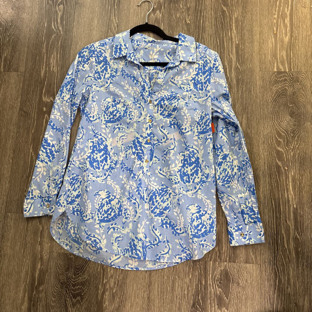 Lilly Pulitzer Blue turtle TOPS