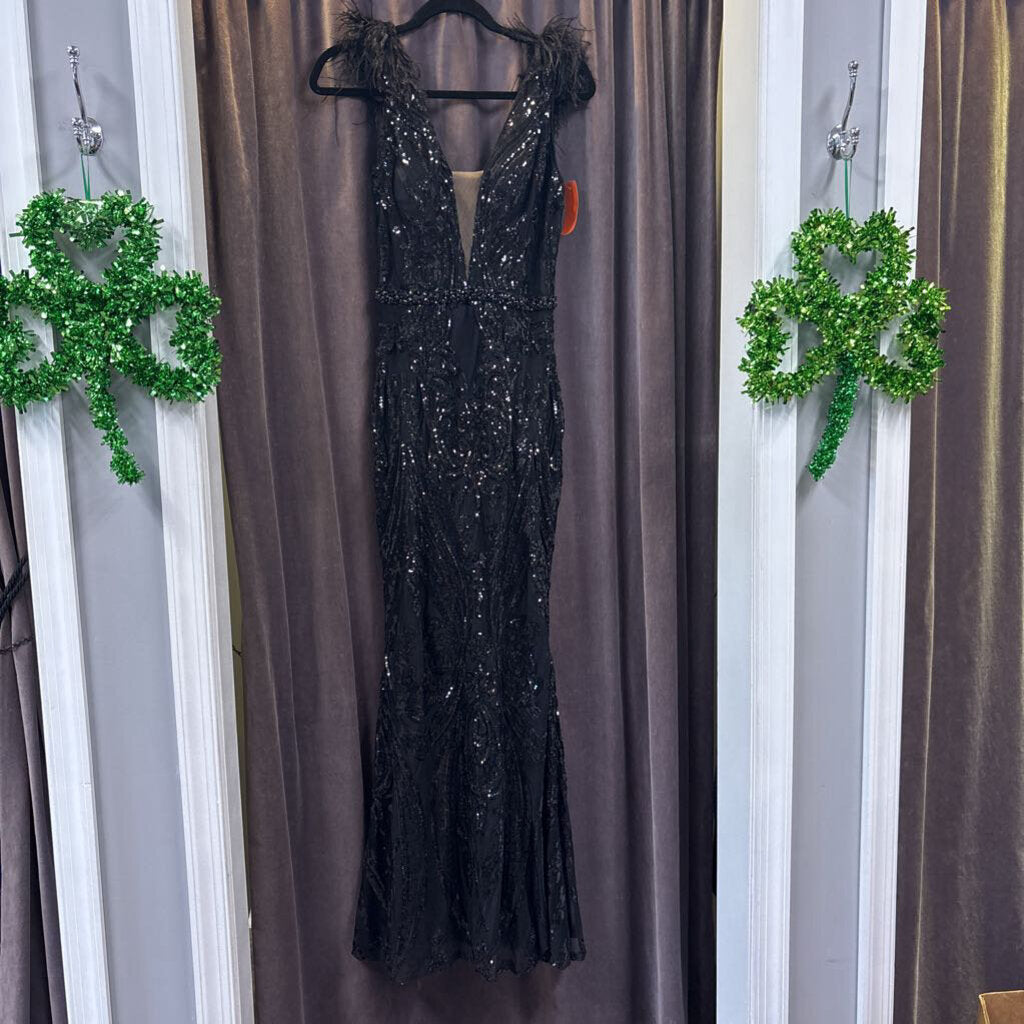 Jovani Prom gown feather DRESSES 10