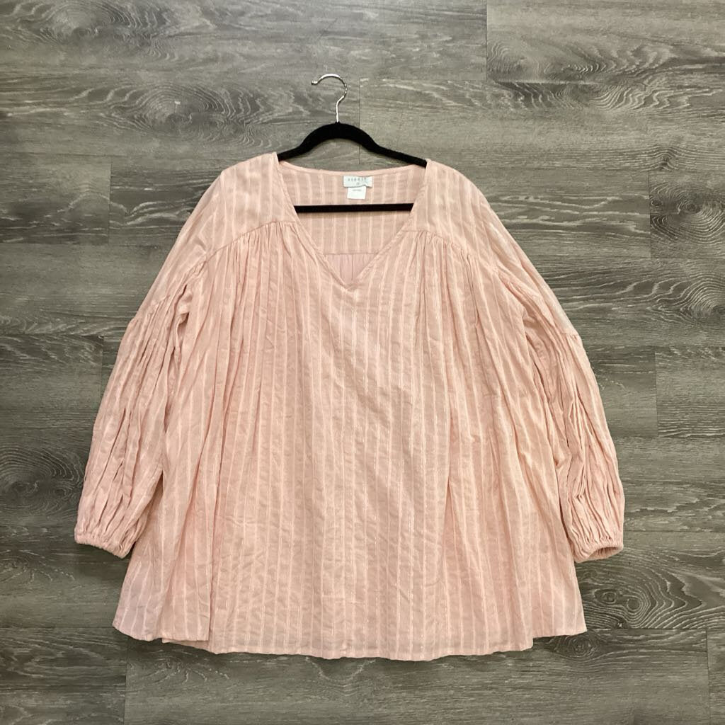 Steele (anthro Metallic Stripe Puffy Sleeve TOPS XS