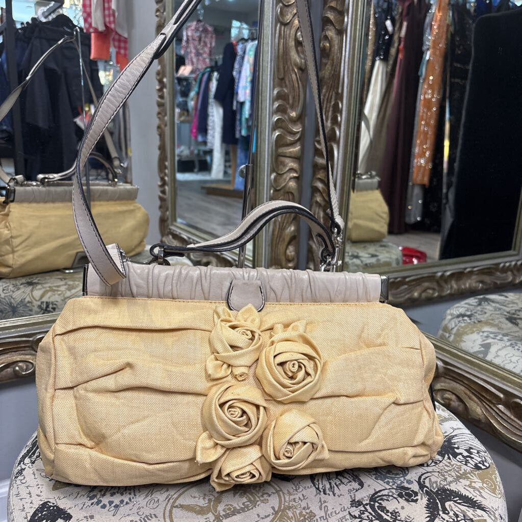 Valentino Garavani Canvas Leather Roses HANDBAGS M