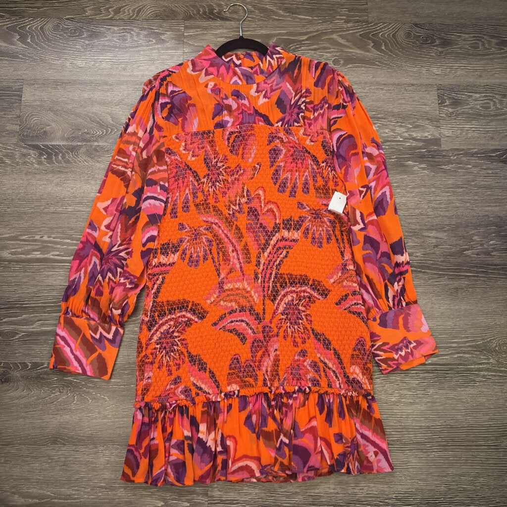 Farm Rio Gathered floral print DRESSES L