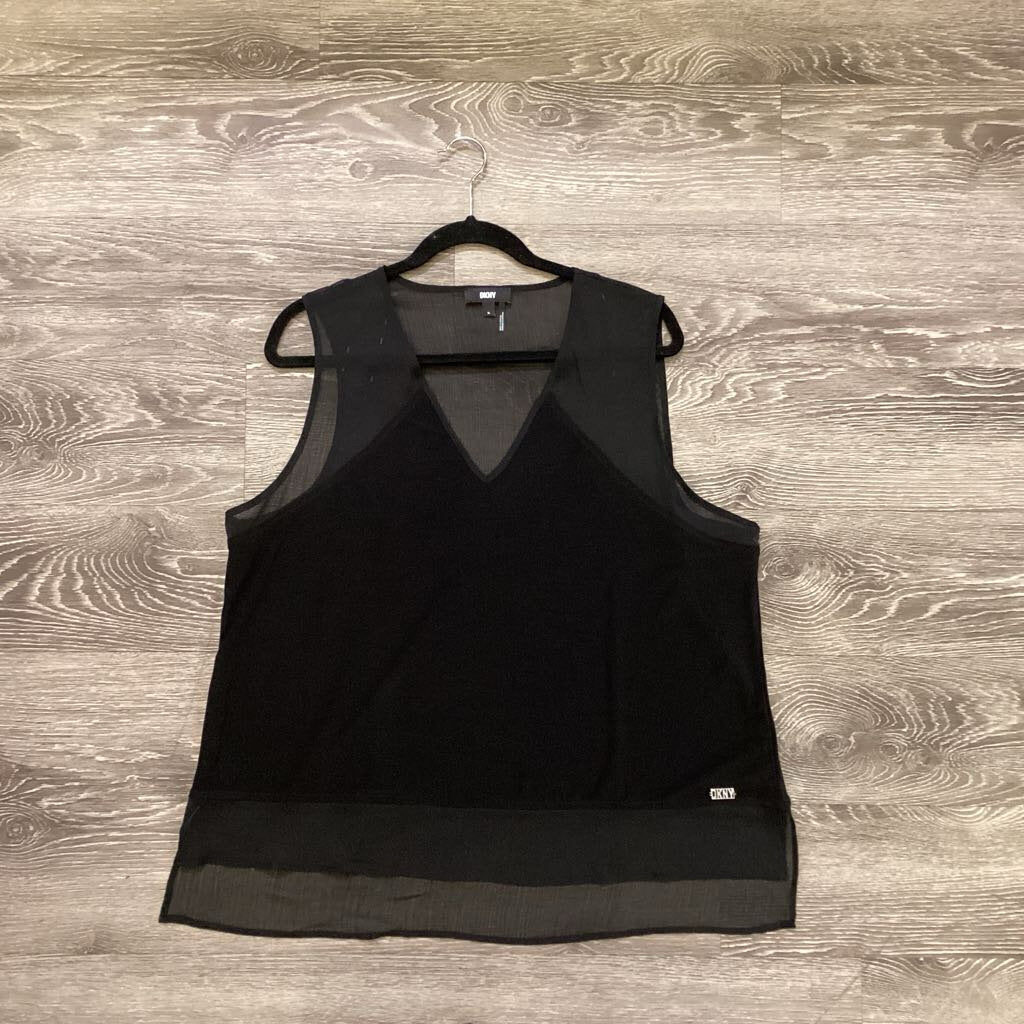 DKNY nwt sheer top TOPS XL