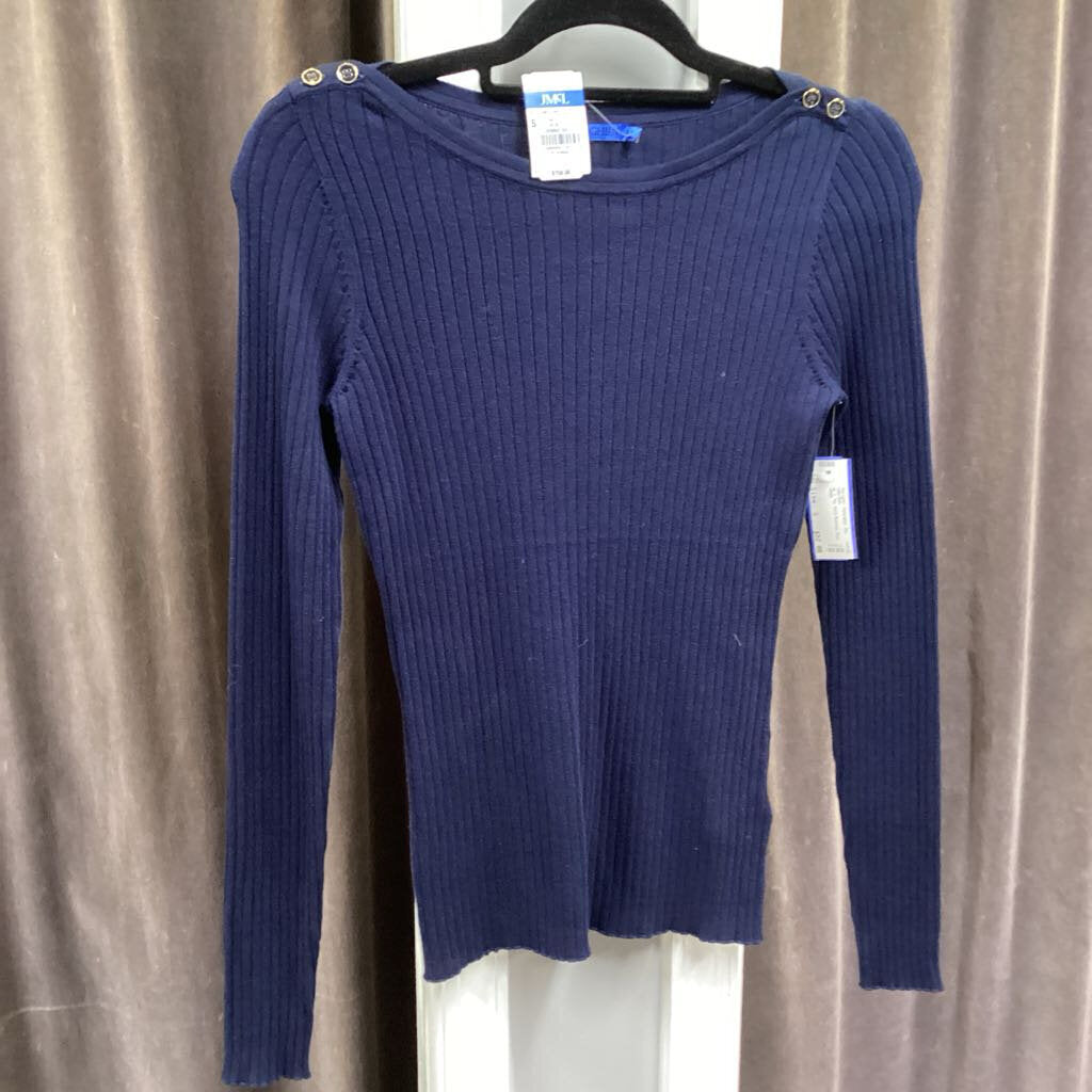 J. McLaughlin NWT Top Gold Buttons SWEATERS S