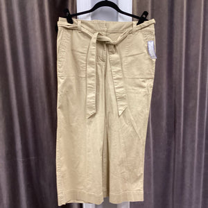 Talbots NWT Crop Tie Waist PANTS 8