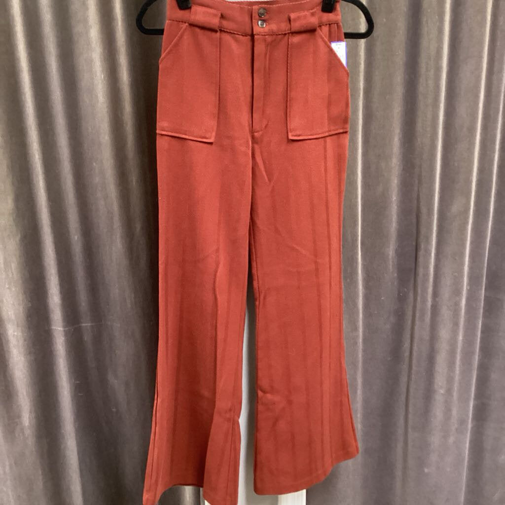 Free People Wide Leg Stripe PANTS 0
