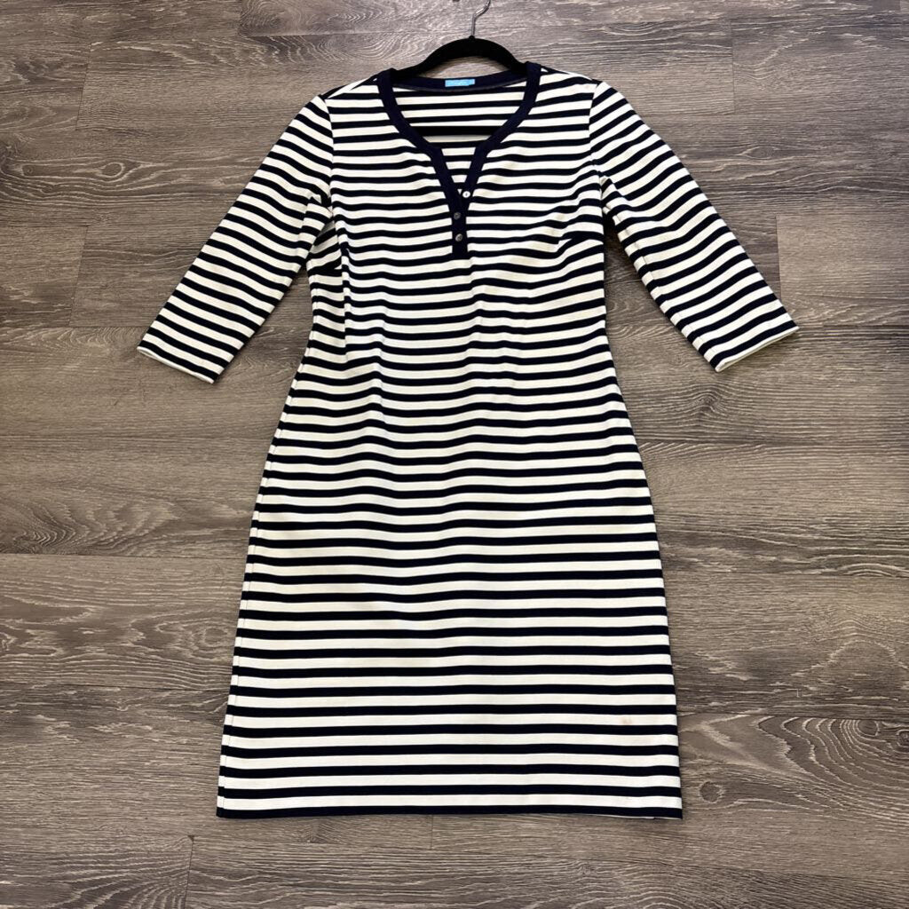 J McLaughlin Stripe Notch Neck DRESSES S