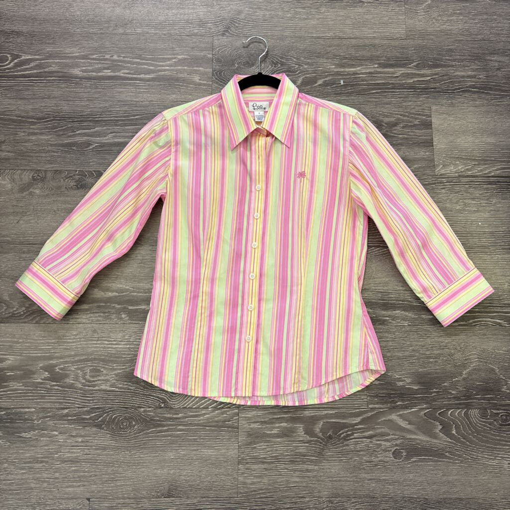 Lilly Pulitzer Stripe Cotton Bttn Up TOPS 4