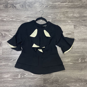 Cotelac Crepe Peblum/Ruffle TOPS Small