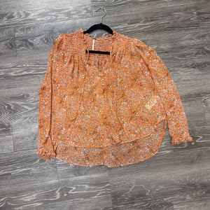 Free People Mini Floral LS FURS XS