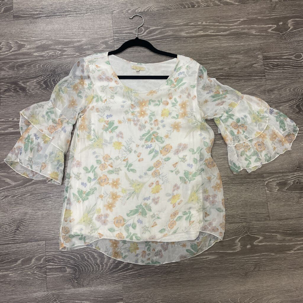 Giusy Silk Floral TOPS M