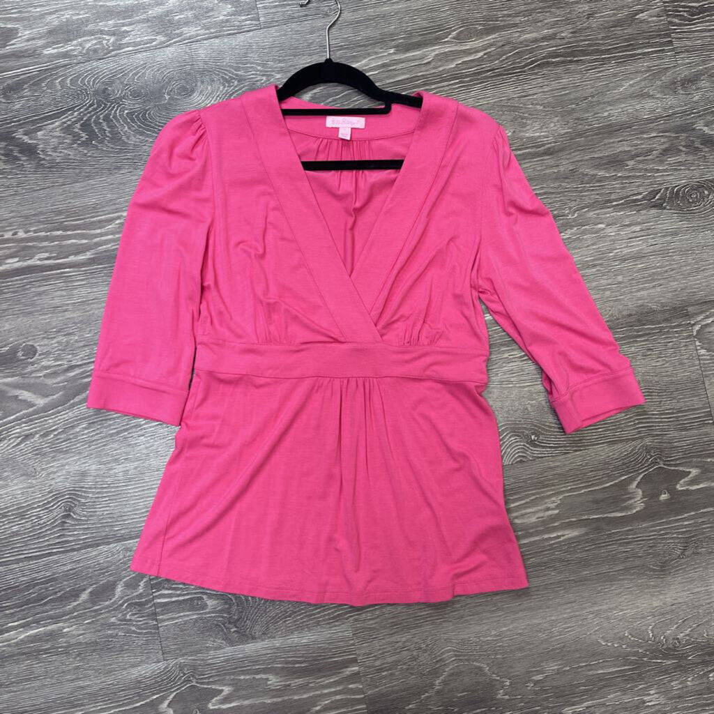 Lilly Pulitzer Solid V TOPS S