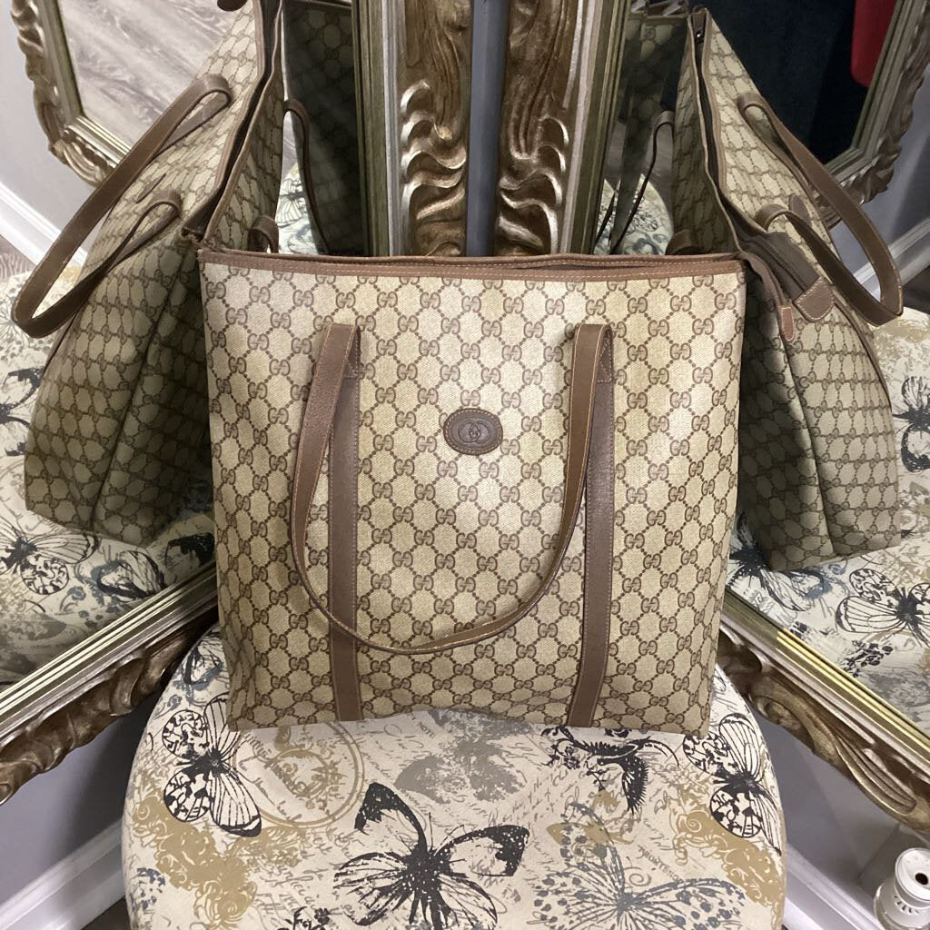 Gucci Canvas Tote HANDBAGS XL