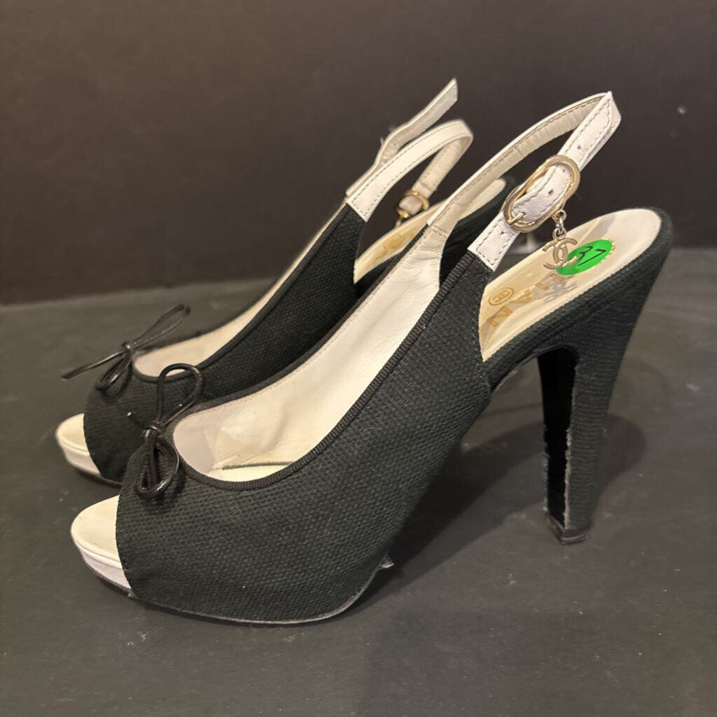 Chanel Linen Bow SHOES 37