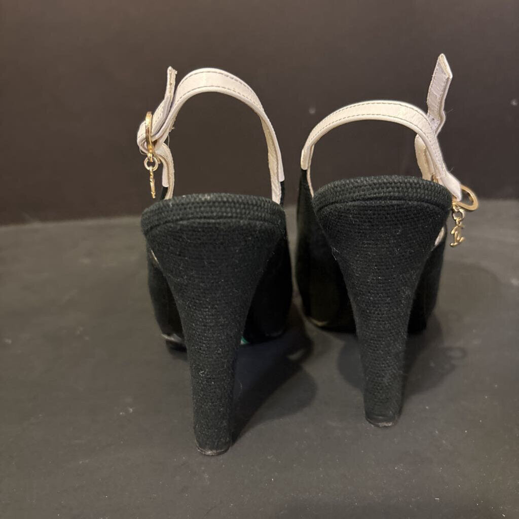 Chanel Linen Bow SHOES 37