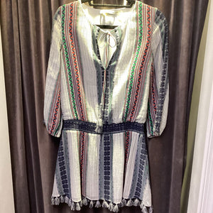 Alice + Olivia Stripe Tie Fringe DRESSES 4