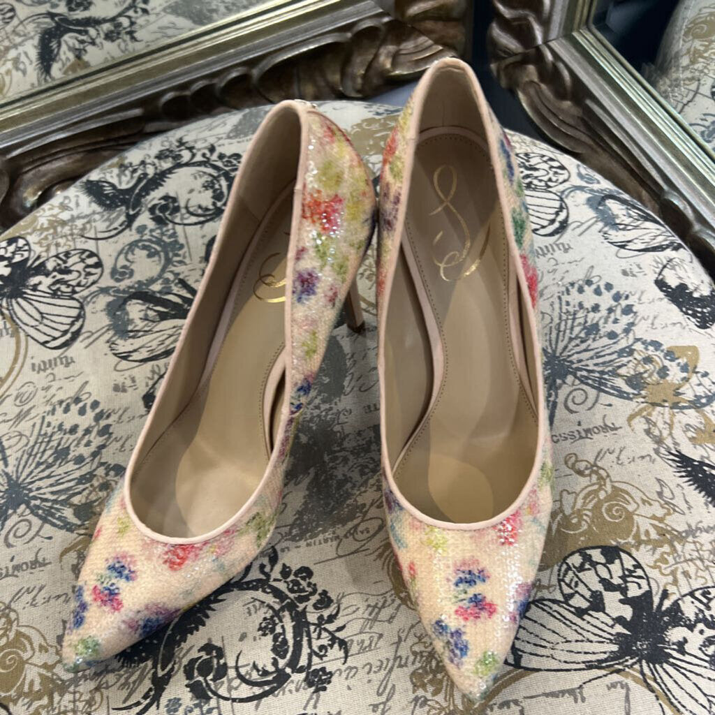 Sam Edelman Floral Sequins SHOES 8.5
