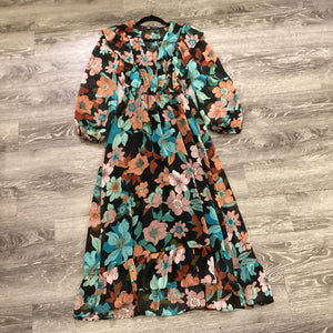 Zara Floral LS Maxi DRESSES XS