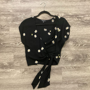 Madewell Sunflower Print Cross Front TOPS XS