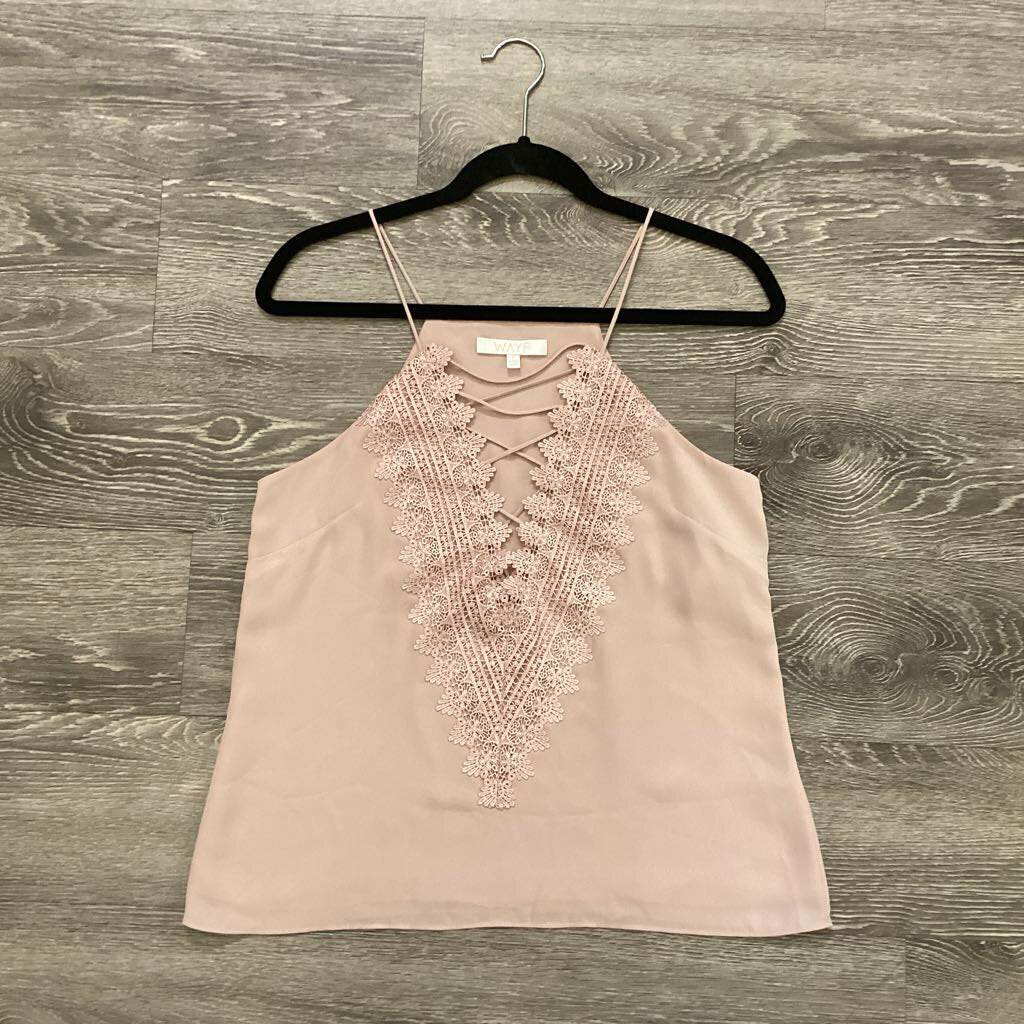 WAYF Cross Front Lace TOPS XS