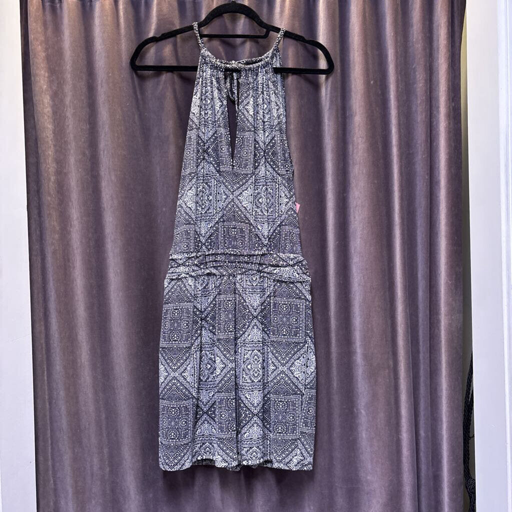 WHBM Tie Neck Printed DRESSES S