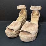 Load image into Gallery viewer, Stuart Weitzman Peep Toe Wedge SHOES 6.5
