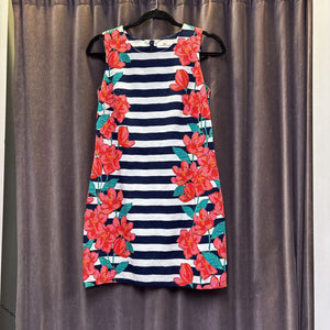 Vineyard Vines Striped w Floral Sleeveless DRESSES 0