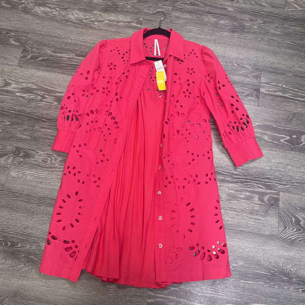Anthropologie Eyelet 2pc 3/4 Sleeve DRESSES S