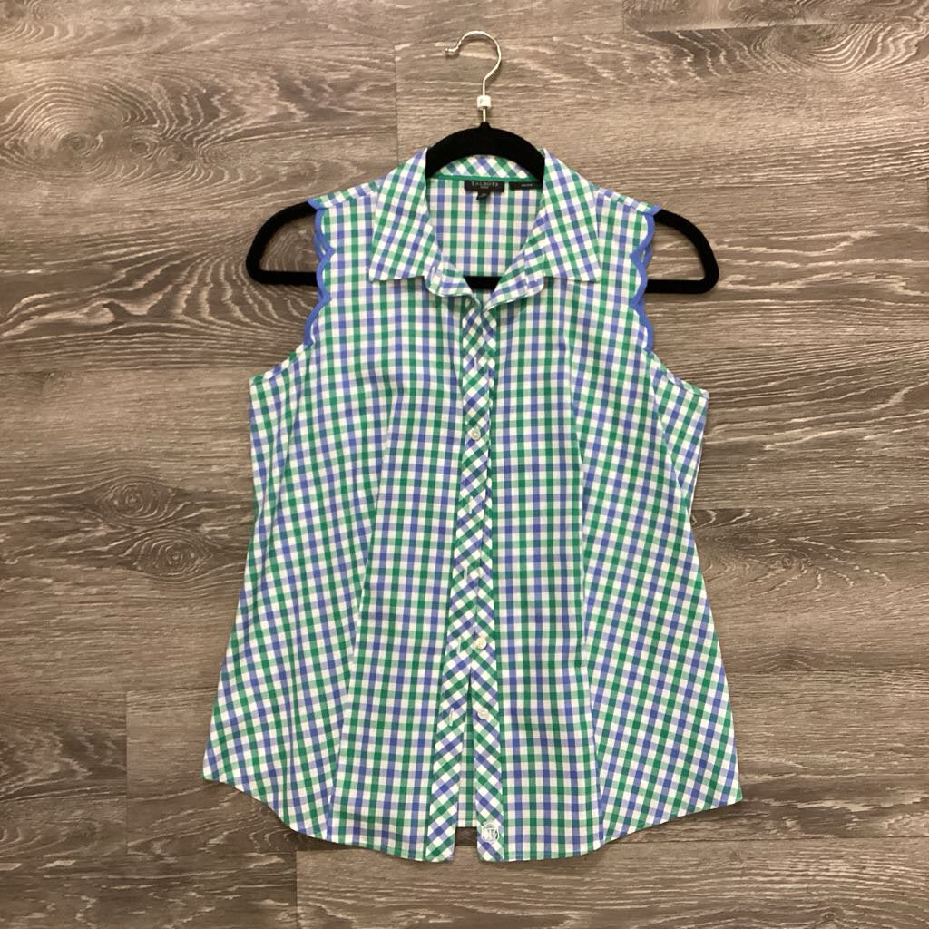 Talbots Slvless Plaid TOPS 4p