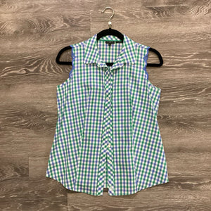 Talbots Slvless Plaid TOPS 4p