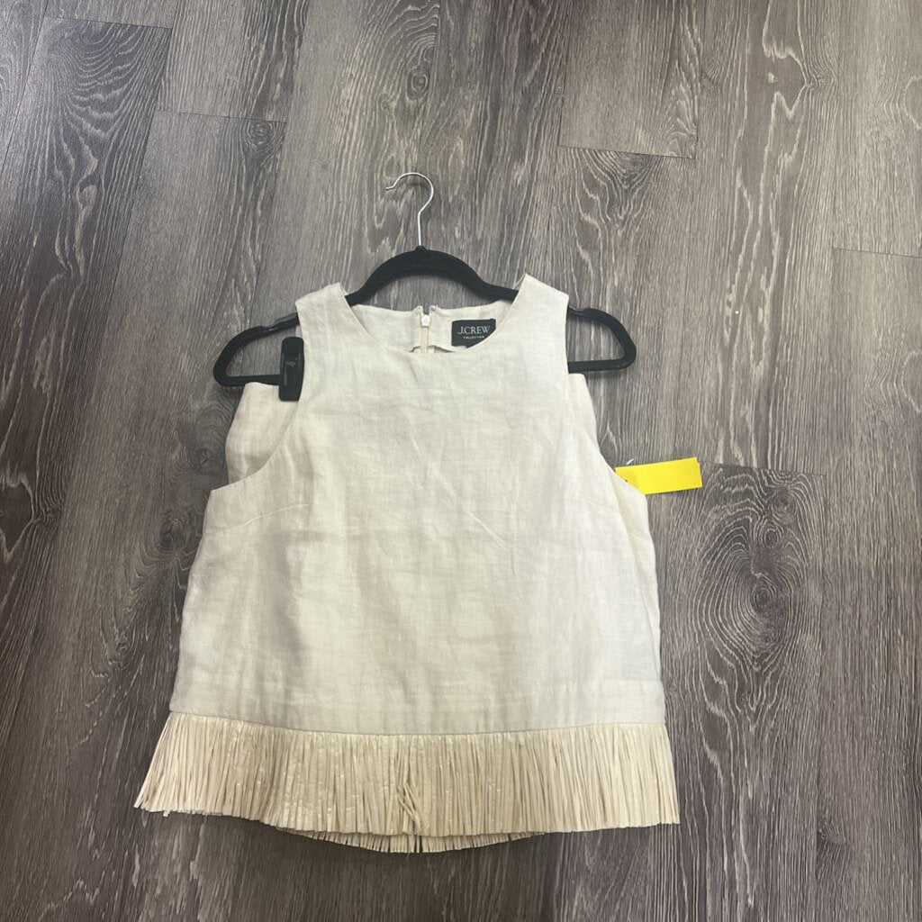 J Crew 2pc Skirt w Tank Tiki Fringe SUITS S/6