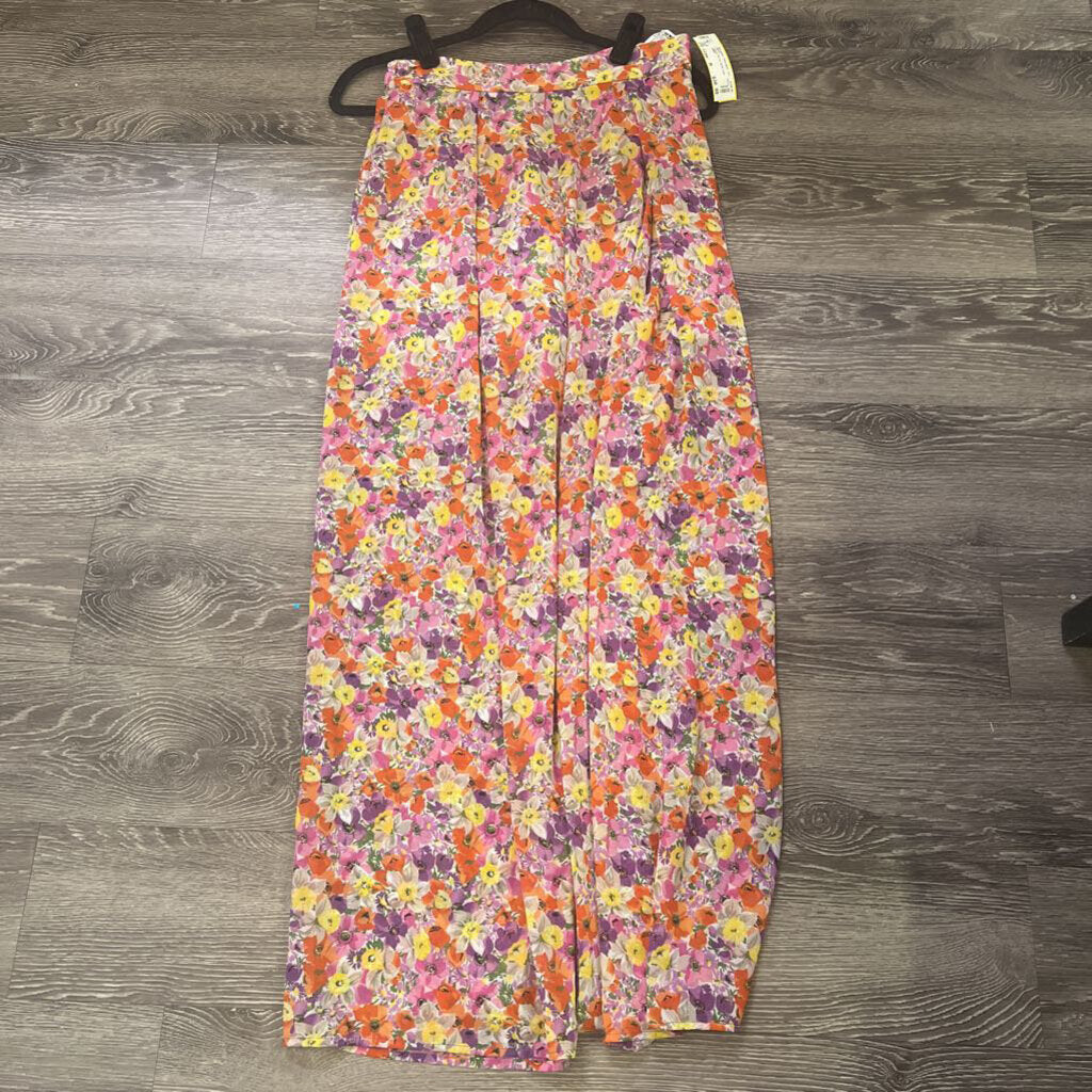 Zara Floral Print Wide Leg PANTS M