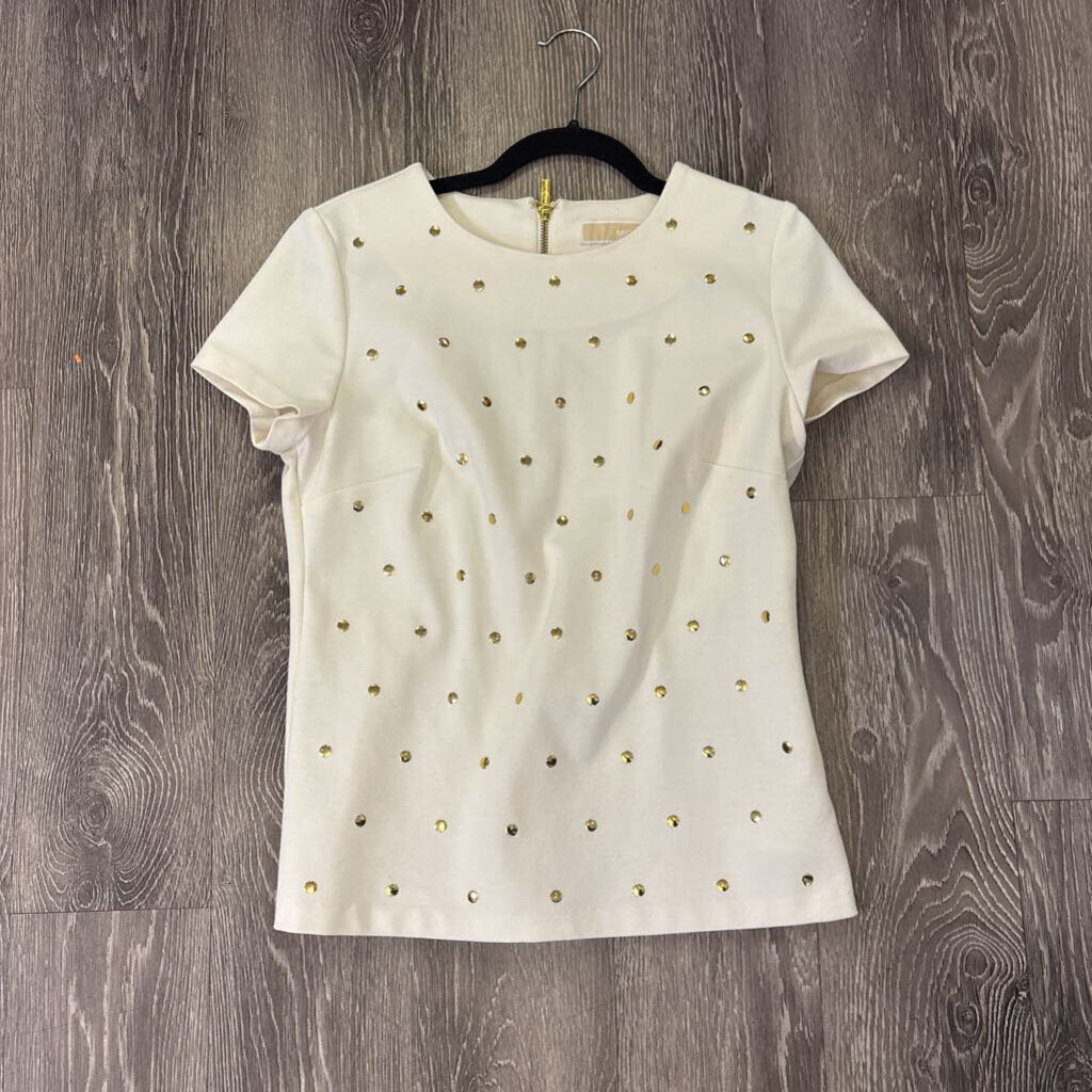 Michael Kors Polka Dot Grommet TOPS M