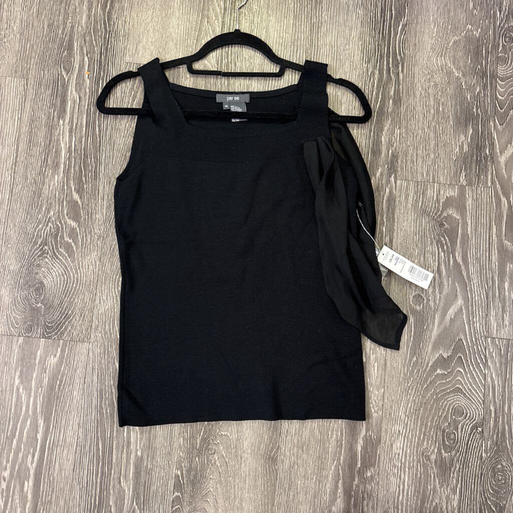 Per Se NWT Side Tie Tank SWEATERS M