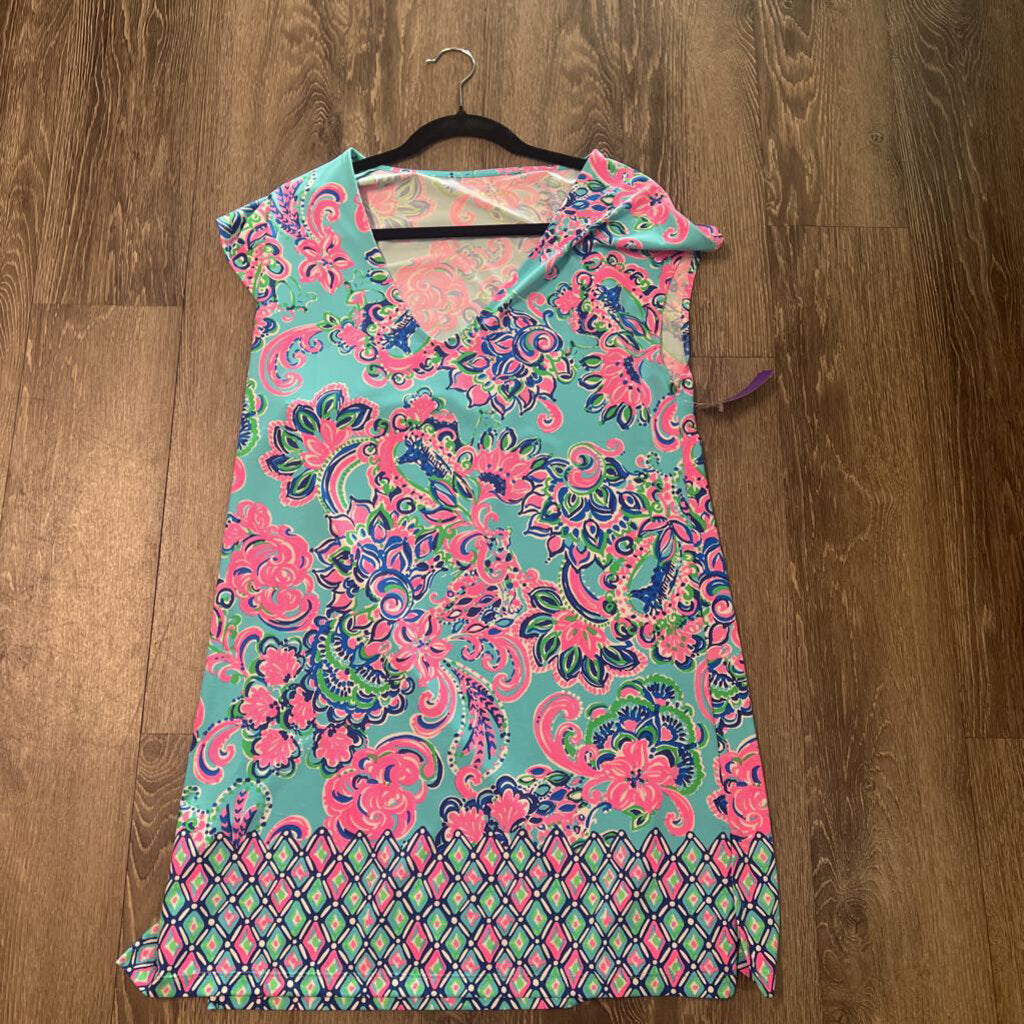 Lilly Pulitzer Paisley Print Vneck SS DRESSES S