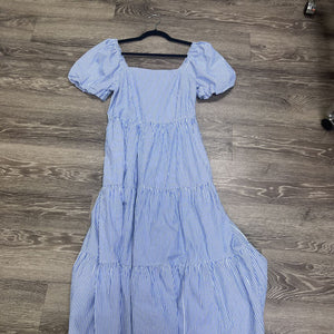 J Crew Striped Balloon Sleeve DRESSES 8