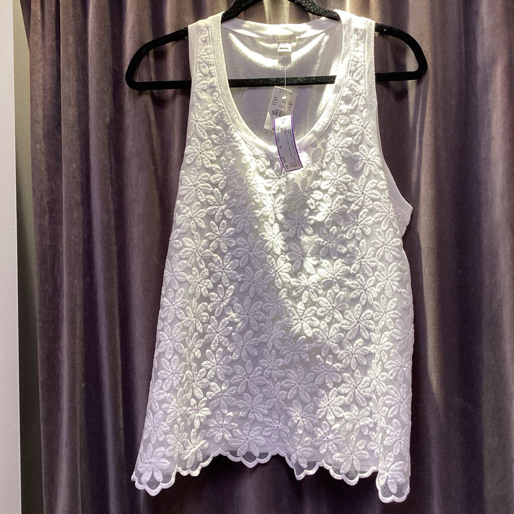 J Crew NWT 3d Flower Tank TOPS M