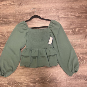 Altered State LS Tiered Ruffle TOPS XS