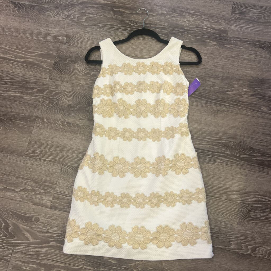 Lilly Pulitzer Embroidered Flower Stripes DRESSES 0