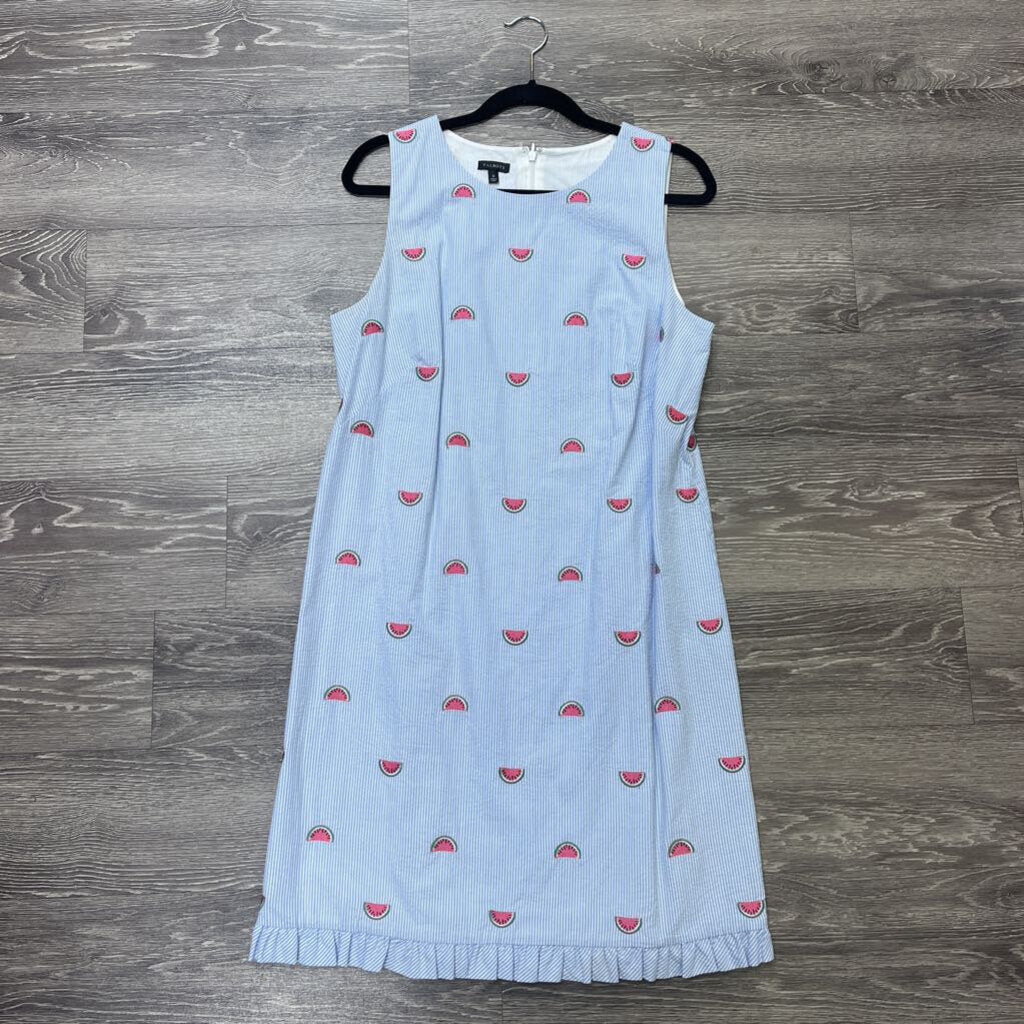 Talbots Searsucker Watermelon Print DRESSES 12