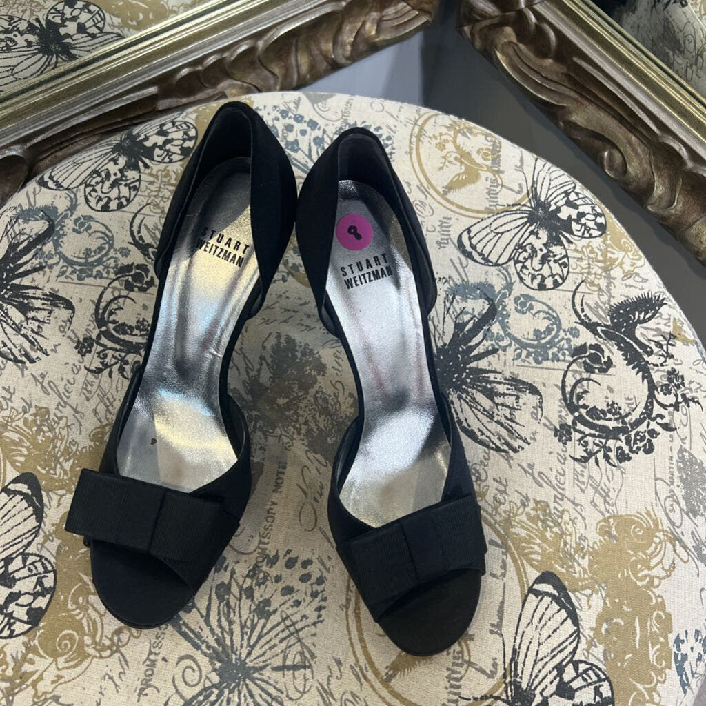 Stuart Weitzman Bow Front Peep Heels SHOES 8