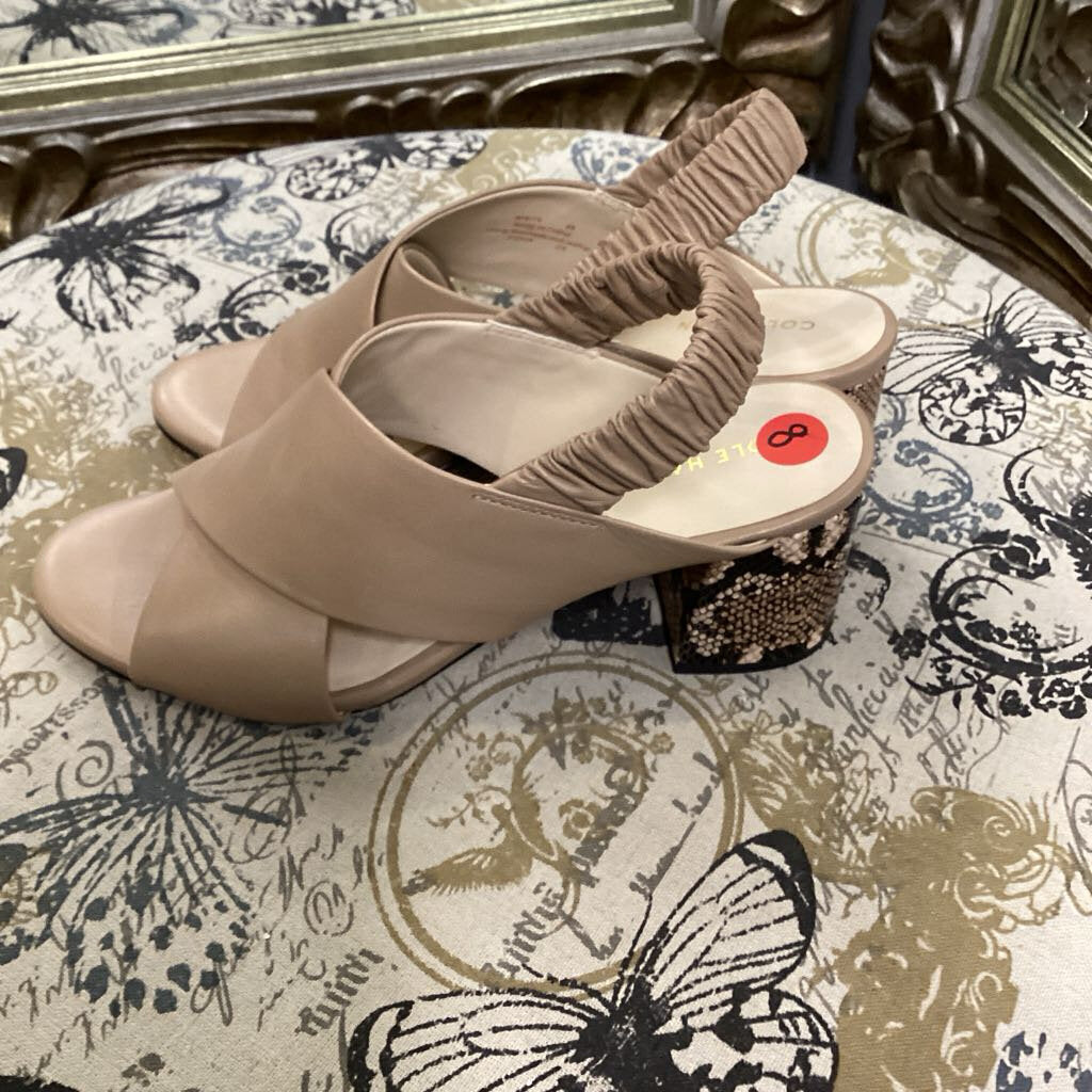 Cole Haan Leather Cross Front Heels SHOES 8