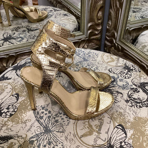 Michael Kors Croc-Like Strappy High SHOES 8.5