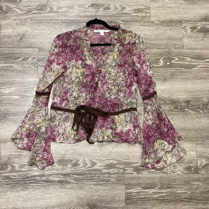 DVF Splatter Print See Thru LS TOPS 8