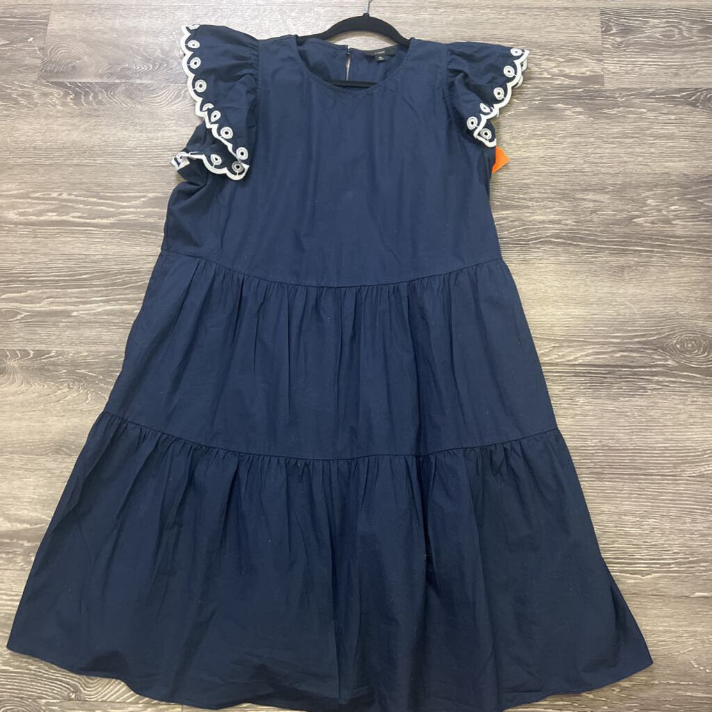 J Crew Embroidered Flounce Sleeve DRESSES XL