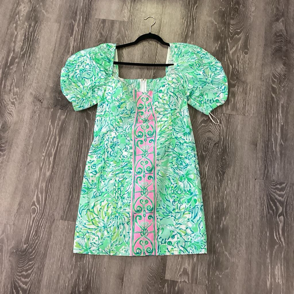 Lilly Pulitzer Sweetheart Neck Balloon Sleeve DRESSES M