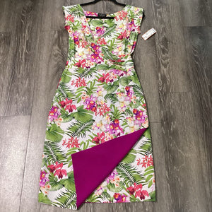 Chiara Boni Floral Cross Front Midi DRESSES 46
